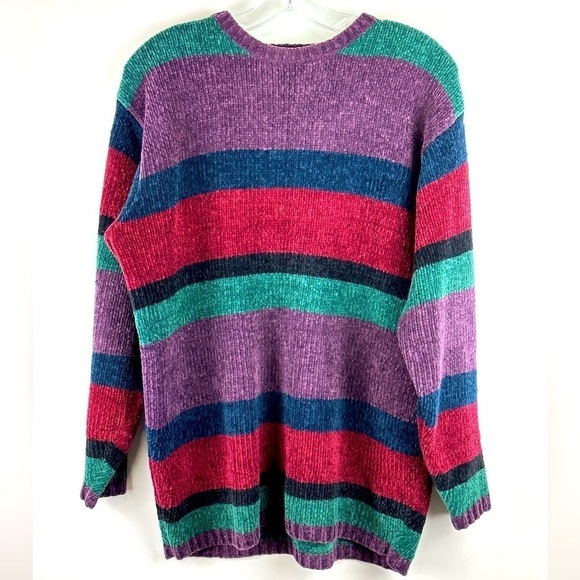 Milano Sweaters - Women's Vintage Striped Silky Feel Sweater